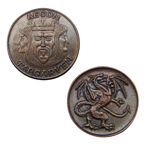 Game of Thrones Copper Penny of Aegon I Targaryen Coin